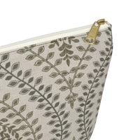 Mumbai Lace Accessory Pouch w T-bottom in Brown